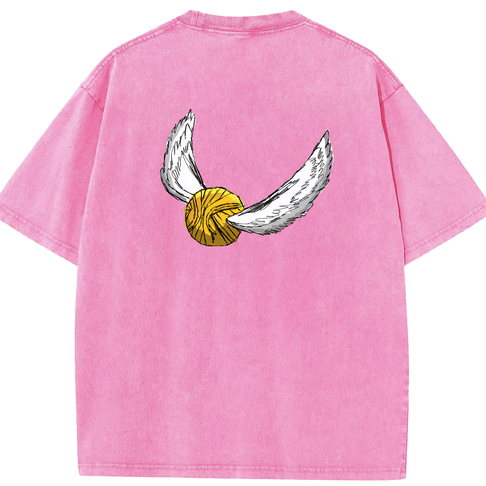 （画像用） Harry Potter ハリー・ポッターシリーズ 綿100% ヴィンテージ風 半袖Tシャツ（背面プリント）